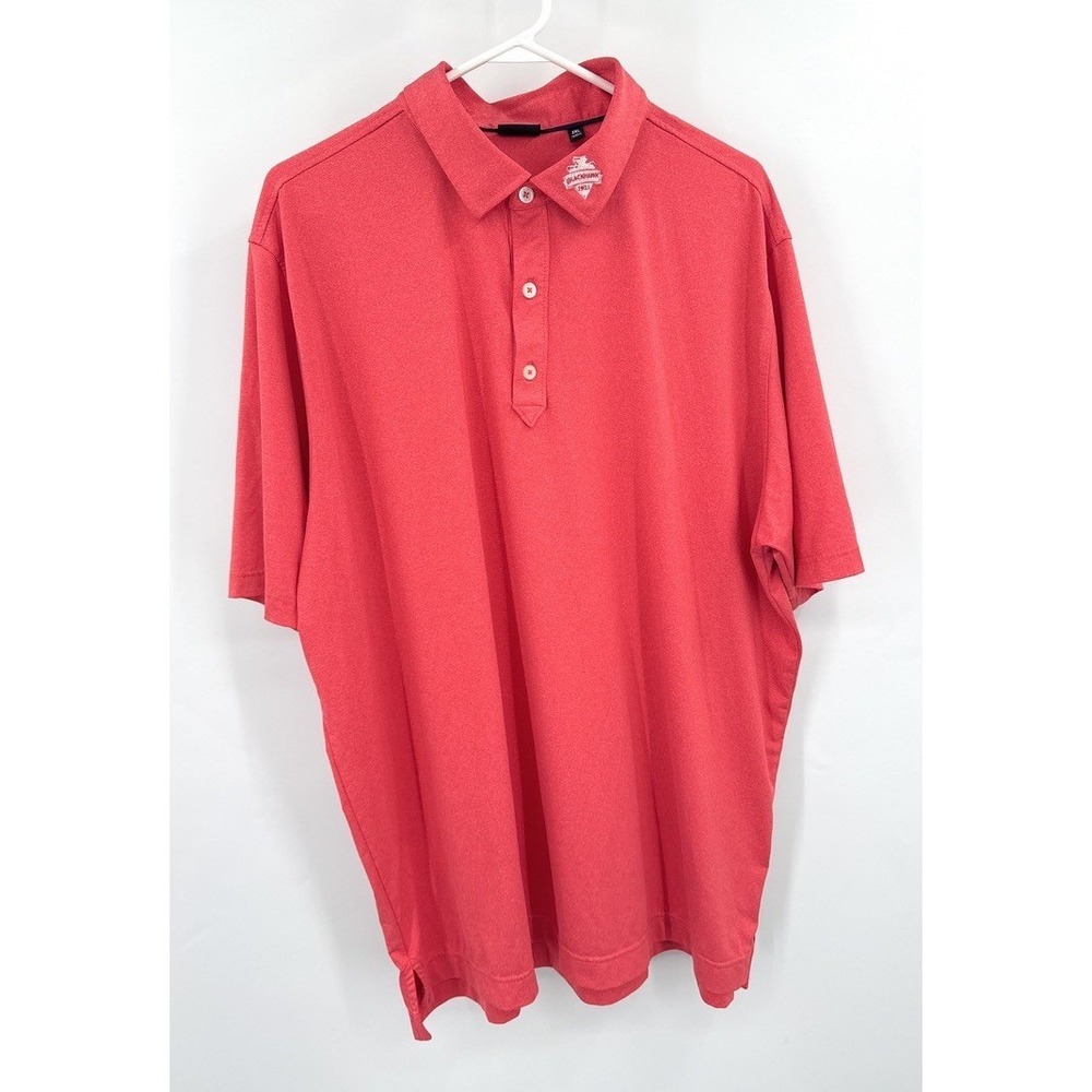 FootJoy Mens XXL Red Heathered Blackhawk 1921 Golf Polo Shirt Short Sleeve